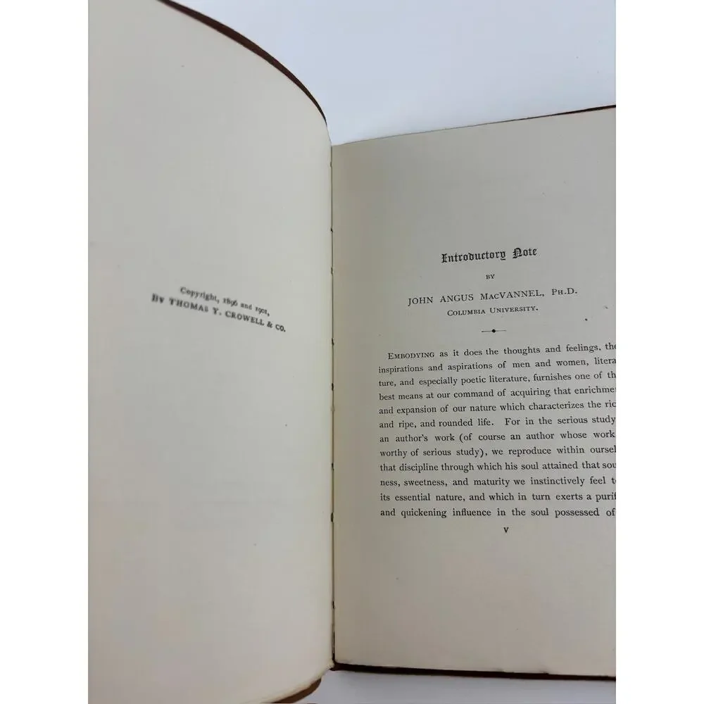 Saul by Robert Browning 1901 Suede Cover Antique Poetry Book Thomas Crowell NY